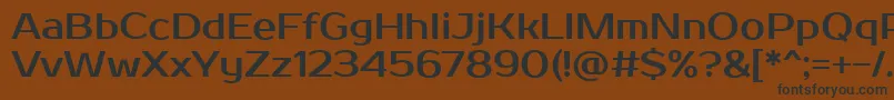 ProstooneRegular-Schriftart – Schwarze Schriften auf braunem Hintergrund
