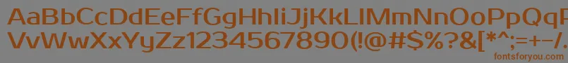 ProstooneRegular-Schriftart – Braune Schriften auf grauem Hintergrund