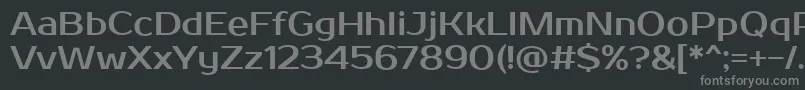ProstooneRegular Font – Gray Fonts on Black Background