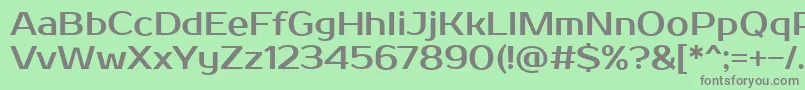 フォントProstooneRegular – 緑の背景に灰色の文字