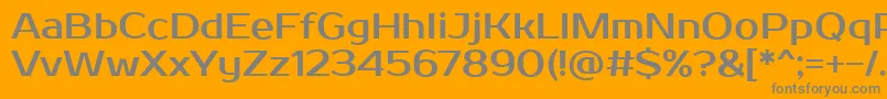 ProstooneRegular Font – Gray Fonts on Orange Background