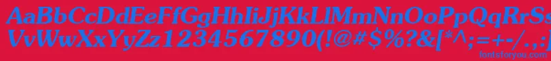 Agpresquire ffy Font – Blue Fonts on Red Background