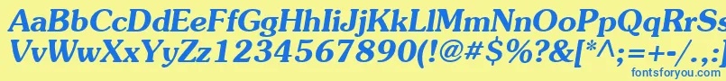 Agpresquire ffy Font – Blue Fonts on Yellow Background