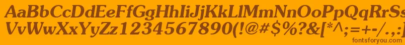 Agpresquire ffy Font – Brown Fonts on Orange Background