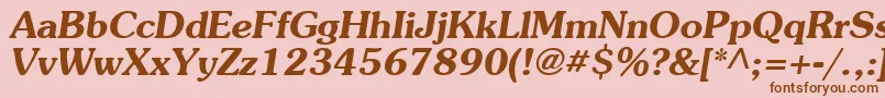 Agpresquire ffy Font – Brown Fonts on Pink Background