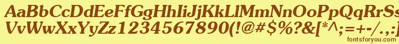 Agpresquire ffy Font – Brown Fonts on Yellow Background