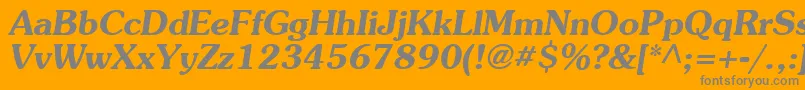 Agpresquire ffy Font – Gray Fonts on Orange Background