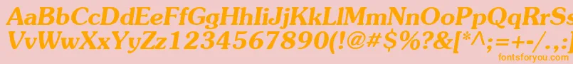 Agpresquire ffy Font – Orange Fonts on Pink Background