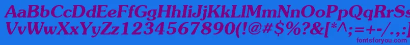 Agpresquire ffy Font – Purple Fonts on Blue Background