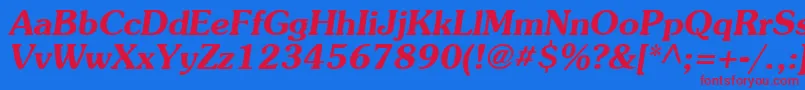 Agpresquire ffy Font – Red Fonts on Blue Background