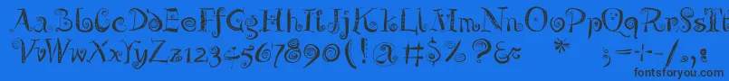 Zeitgeisterbahn Font – Black Fonts on Blue Background