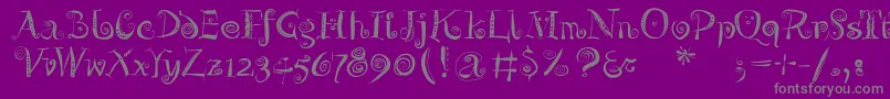 Zeitgeisterbahn Font – Gray Fonts on Purple Background