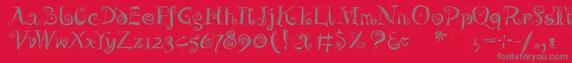 Zeitgeisterbahn Font – Gray Fonts on Red Background