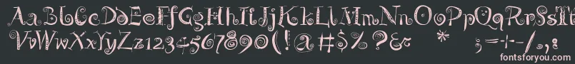 Zeitgeisterbahn Font – Pink Fonts on Black Background