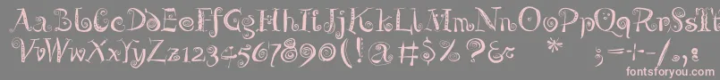 Шрифт Zeitgeisterbahn – розовые шрифты на сером фоне