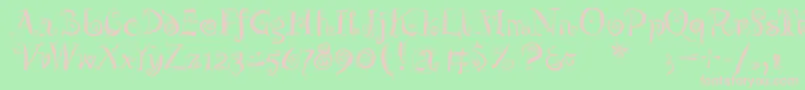 Zeitgeisterbahn Font – Pink Fonts on Green Background