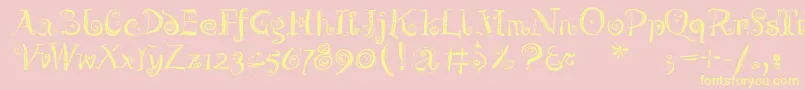 Zeitgeisterbahn Font – Yellow Fonts on Pink Background
