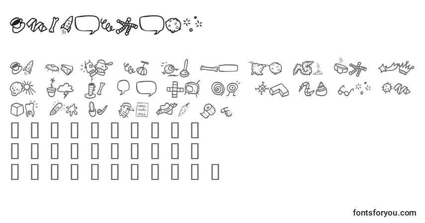 Czcionka AtmanDings – alfabet, cyfry, specjalne znaki