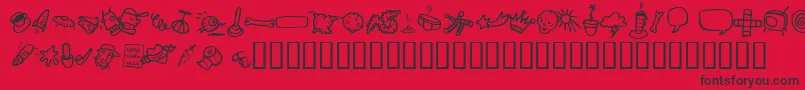 AtmanDings Font – Black Fonts on Red Background