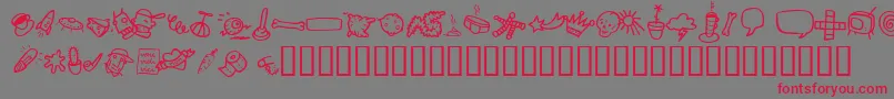 AtmanDings Font – Red Fonts on Gray Background