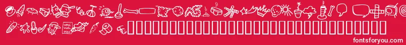 AtmanDings Font – White Fonts on Red Background