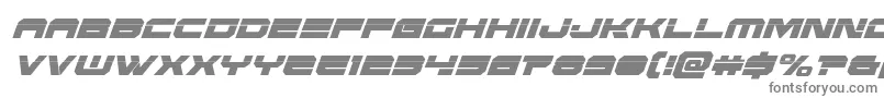 フォントEridanuscondlaserital – 白い背景に灰色の文字