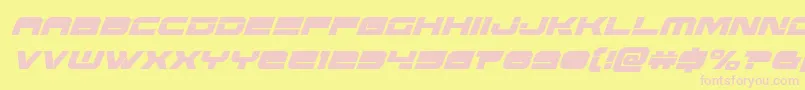 Eridanuscondlaserital Font – Pink Fonts on Yellow Background