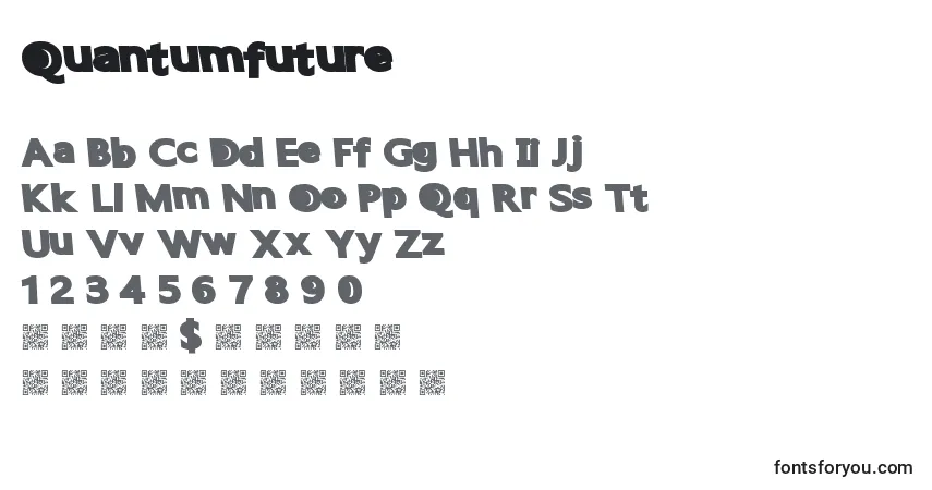 Шрифт Quantumfuture – алфавит, цифры, специальные символы