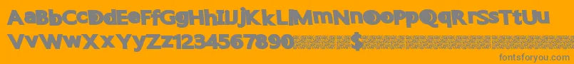 Quantumfuture-Schriftart – Graue Schriften auf orangefarbenem Hintergrund