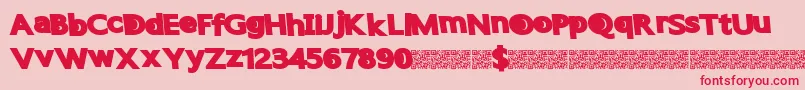 Quantumfuture Font – Red Fonts on Pink Background