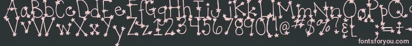 DjbItsFullOfStars Font – Pink Fonts on Black Background