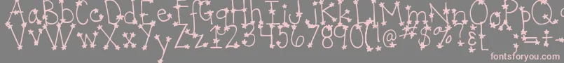 DjbItsFullOfStars Font – Pink Fonts on Gray Background
