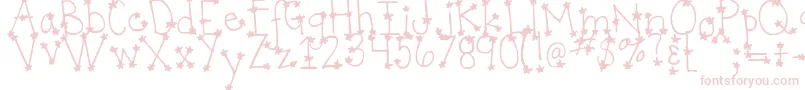 DjbItsFullOfStars Font – Pink Fonts on White Background