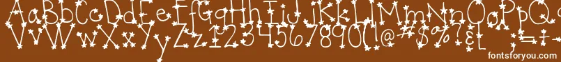 DjbItsFullOfStars Font – White Fonts on Brown Background