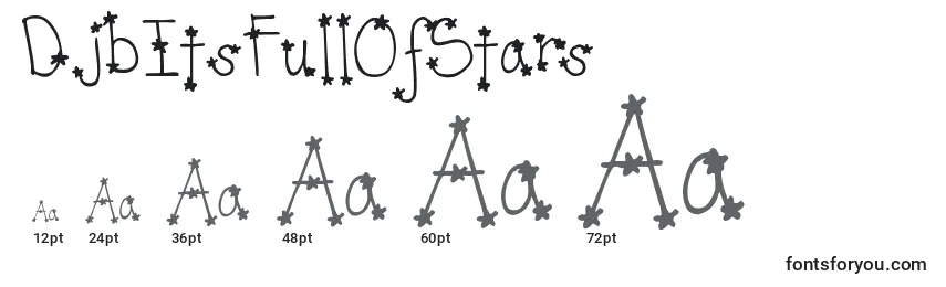 DjbItsFullOfStars Font Sizes