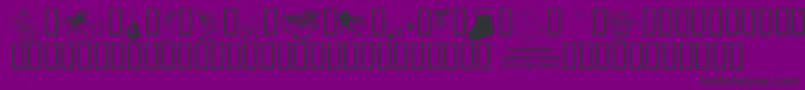 KrChristmasJewels20052 Font – Black Fonts on Purple Background