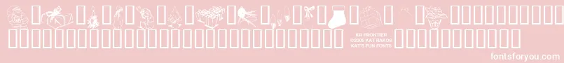 KrChristmasJewels20052 Font – White Fonts on Pink Background