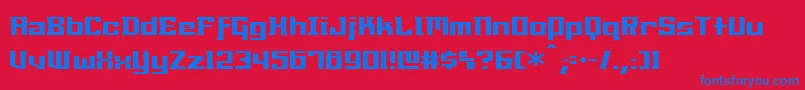 Millennia Font – Blue Fonts on Red Background