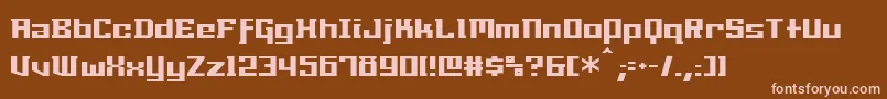 Millennia Font – Pink Fonts on Brown Background