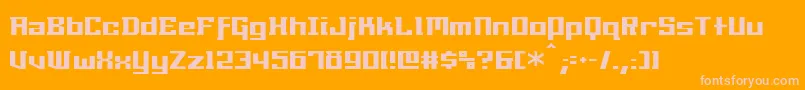 Millennia Font – Pink Fonts on Orange Background