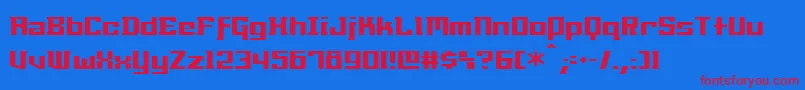 Millennia Font – Red Fonts on Blue Background