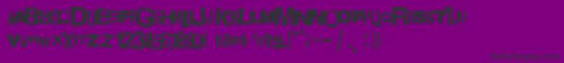 Boxpot1-fontti – mustat fontit violetilla taustalla