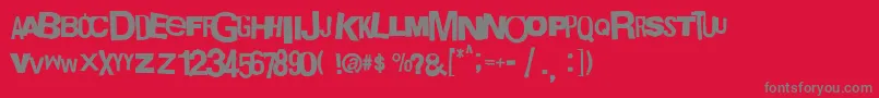 Boxpot1 Font – Gray Fonts on Red Background