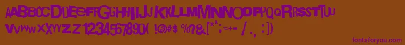 Boxpot1 Font – Purple Fonts on Brown Background