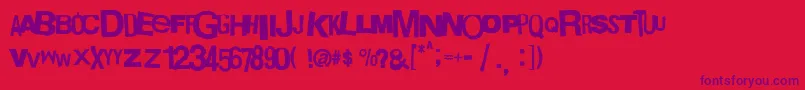 Boxpot1 Font – Purple Fonts on Red Background