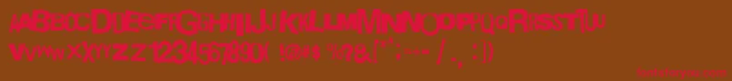 Boxpot1 Font – Red Fonts on Brown Background