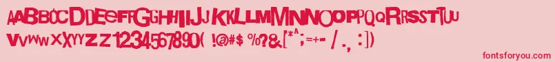 Boxpot1 Font – Red Fonts on Pink Background