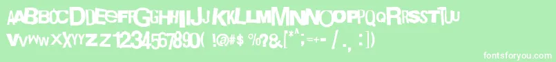 Boxpot1 Font – White Fonts on Green Background