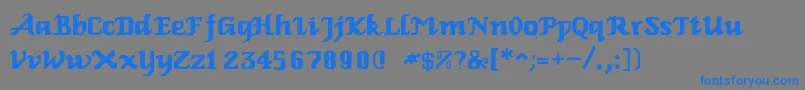 Genoaroman Font – Blue Fonts on Gray Background