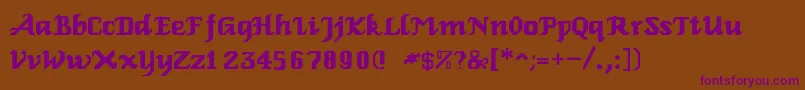 Genoaroman Font – Purple Fonts on Brown Background